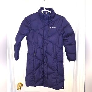 (7/8) Thigh Length Columbia Puffer Jacket.